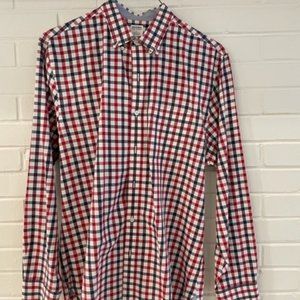 Bonobos red and blue checked button down